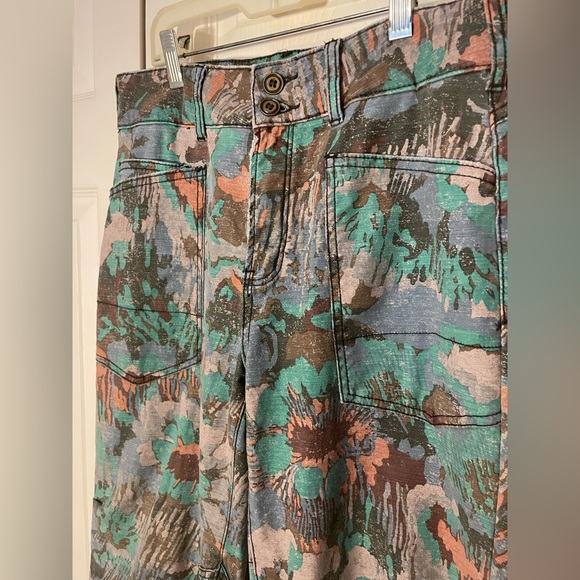Anthropologie Pilcro Utility Eclectic Camo Trousers Size 27 - Picture 8 of 9